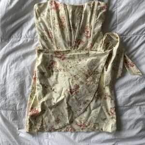 V. Chapman Floral, light yellow and Pink Dress